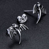 Baby Dragon Stud Earrings (Stainless Steel)