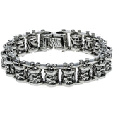 Biker Cuff Link Dragon Bracelet (Stainless Steel)