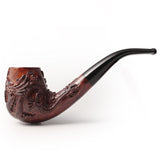Hand Carved Dragon and Phoenix Pipe
