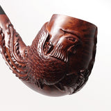 Hand Carved Dragon and Phoenix Pipe