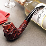 Hand Carved Dragon and Phoenix Pipe