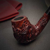 Hand Carved Dragon and Phoenix Pipe