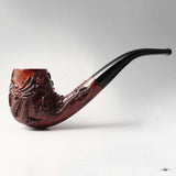 Hand Carved Dragon and Phoenix Pipe