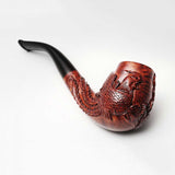 Hand Carved Dragon and Phoenix Pipe
