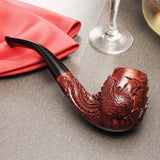 Hand Carved Dragon and Phoenix Pipe