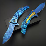 Dragon Blue Metal Knife