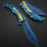 Dragon Blue Metal Knife