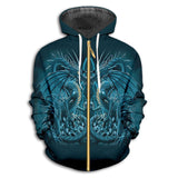 Double Dragon and Skulls hoodie