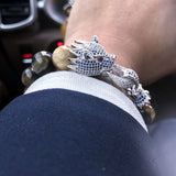 Dragon Round Stone Beads Bracelet