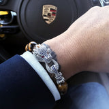 Dragon Round Stone Beads Bracelet