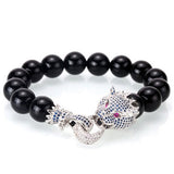 Dragon Round Stone Beads Bracelet