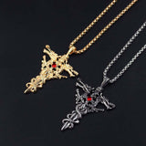 Dragon Sword and Cross Necklace (Stainless Steel)