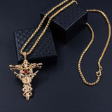Dragon Sword and Cross Necklace (Stainless Steel)