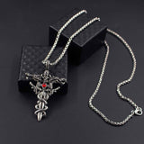 Dragon Sword and Cross Necklace (Stainless Steel)