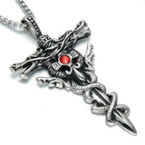 Dragon Sword and Cross Necklace (Stainless Steel)