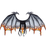 Flaming Dragon Wings Costume for Adults