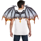 Flaming Dragon Wings Costume for Adults