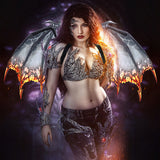 Flaming Dragon Wings Costume for Adults
