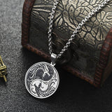Dragon Yin Yang Pendant (Stainless Steel)