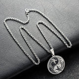 Dragon Yin Yang Pendant (Stainless Steel)