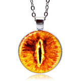 Glowing Dragon Eye Necklace (Silver finish)