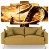 Goku Riding Shenron Dragon Painting