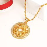 Gold Chain Dragon Pendant