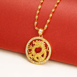Gold Chain Dragon Pendant
