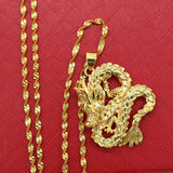 Gold Chinese Dragon Pendant