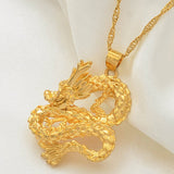 Gold Chinese Dragon Pendant