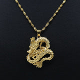Gold Chinese Dragon Pendant