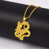 Gold Chinese Dragon Pendant