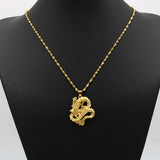 Gold Chinese Dragon Pendant