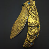 Gold Dragon Pocket Knife