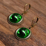 Green Dragon Earrings