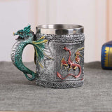 Red and Green Dragon Mug