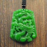 Green Jade Dragon Pendant