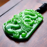 Green Jade Dragon Pendant