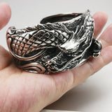 Men's Bangle Bracelet of the Dragon (Stainless Steel)