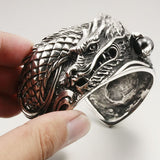 Men's Bangle Bracelet of the Dragon (Stainless Steel)