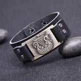 Mighty Drakkar Dragon Bracelet (Leather)