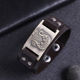 Mighty Drakkar Dragon Bracelet (Leather)