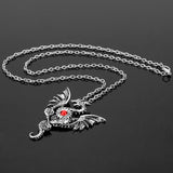 Red Dragon Heart Necklace