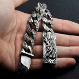 Silver Chain Link Dragon Bracelet