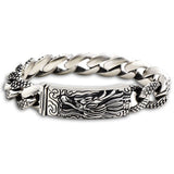 Silver Chain Link Dragon Bracelet