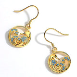 Sterling Silver Dragon Earrings with Zircon Stones