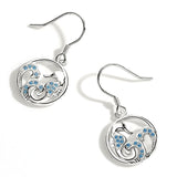 Sterling Silver Dragon Earrings with Zircon Stones