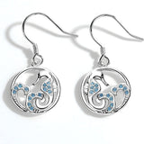 Sterling Silver Dragon Earrings with Zircon Stones