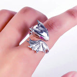 Sterling Silver Dragon Engagement Ring