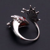 Sterling Silver Dragon Engagement Ring